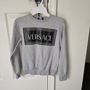 Versace Kids Sweatshirt in Gray with Logo
